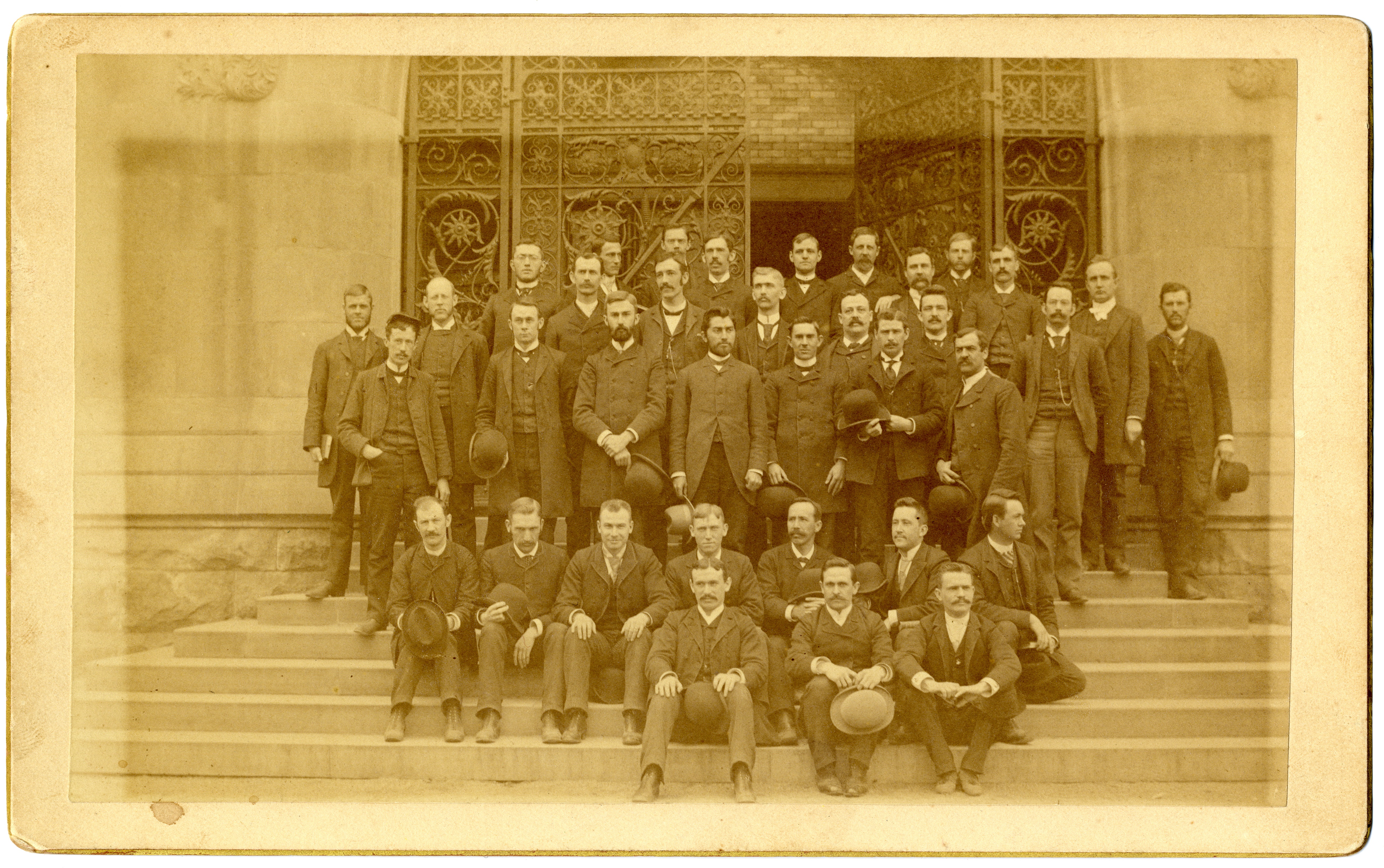 DTS students in front of Cornell Library, 1890.  Peter Deunov is standing in the center.