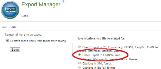 Technology Help and Information > Endnote Web - Capturing Citations > export3.png