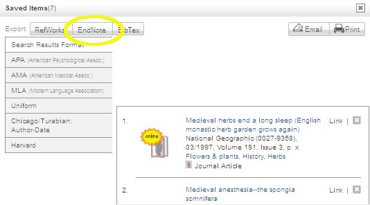 Technology Help and Information > Endnote Web - Capturing Citations > summon-save.jpg