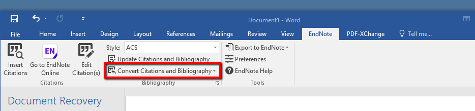 Technology Help and Information > Endnote Web - Cite While You Write, Using Citations in Papers > image2020-1-29_11-45-17.png