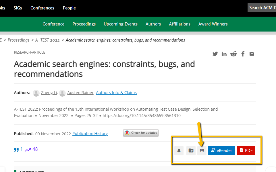 Technology Help and Information > Importing ACM Digital Library Citations to Endnote Web > ACM export.png
