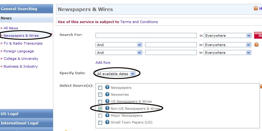 Drew University Library > United Nations Semester > lexis_nexis_newspapers_wires.jpg