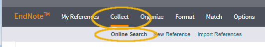 Technology Help and Information > Searching the Drew Library Catalog through EndnoteWeb > online-search.png