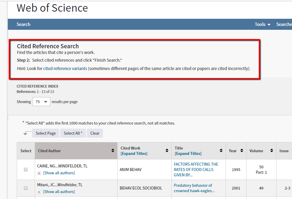 Drew University Library > Citation Searching in Web of Science & Knowledge > image2019-2-5_14-9-35.png