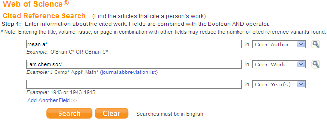 Drew University Library > Citation Searching in Web of Science & Knowledge > wos2.gif