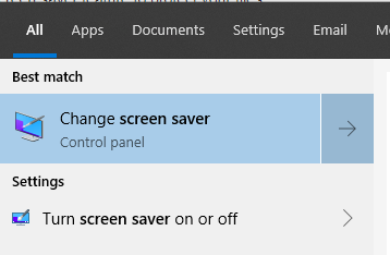 Technology Help and Information > Locking Your Computer > screen saver.png (screen saver option in start menu) screen saver option in start menu
