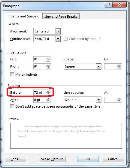 Technology Help and Information > Thesis and Dissertation Formatting > Chapter Title Paragraph Formatting.jpg