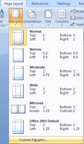 Technology Help and Information > Thesis and Dissertation Formatting > CustomMargins.jpg