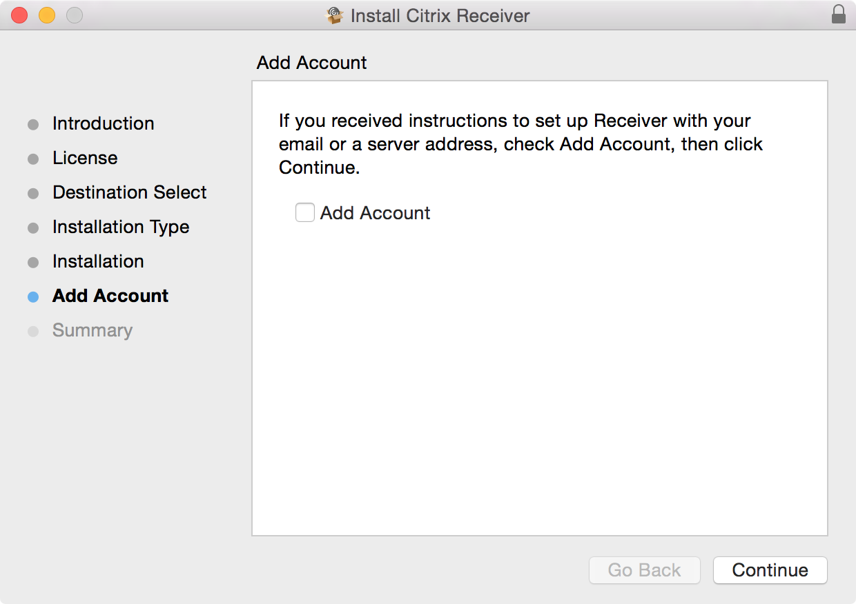 Citrix receiver for mac 10.15