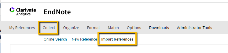 Technology Help and Information > Exporting citations from SAGE journals and importing them to Endnote > sage citation collect0.png
