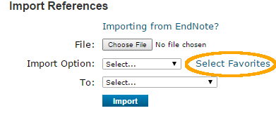 Technology Help and Information > Exporting references from Worldcat (library subscription) and Importing into Endnote > select-favs.png