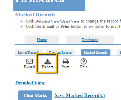 Technology Help and Information > Exporting references from Worldcat (library subscription) and Importing into Endnote > worldcat export.png