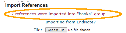 Technology Help and Information > Exporting references from Worldcat (library subscription) and Importing into Endnote > worldcat-import-finished.png