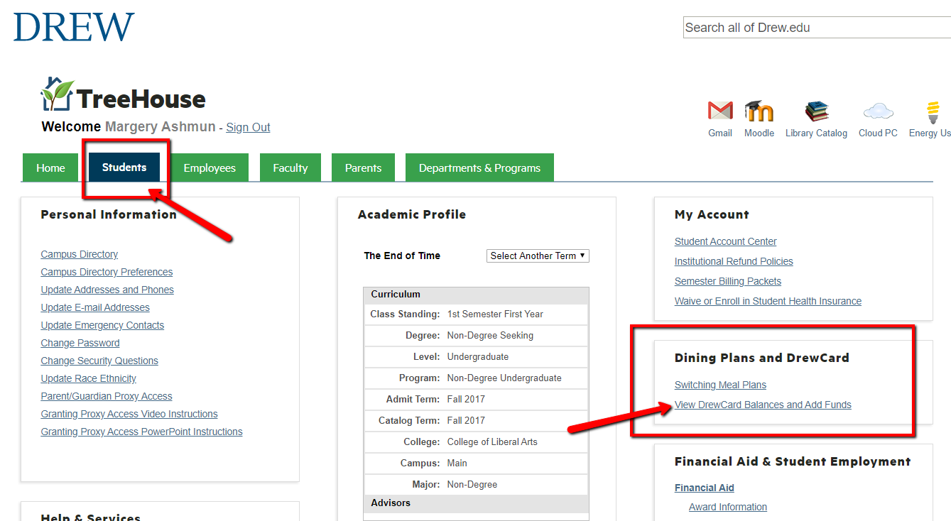 Drew University Library > Adding Funds/Money to Bookstore account for Library Printing > bookstore_2.png
