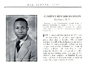 Clarence E. Harrison, Class of 1935, Oak Leaves yearbook entry